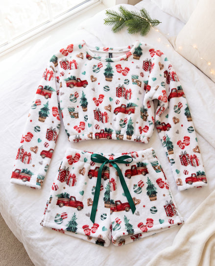 Women's Christmas Trucks Outfit