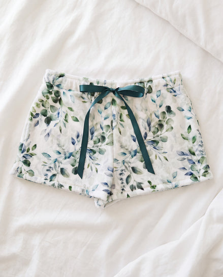Women's Blue Leaf Shorts